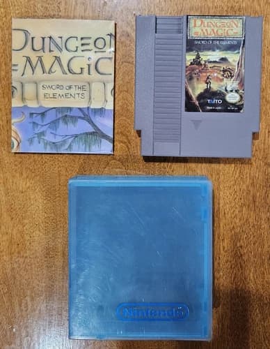 Dungeon Magic: Sword of the Elements (Nintendo NES) *TESTED Works* And Map