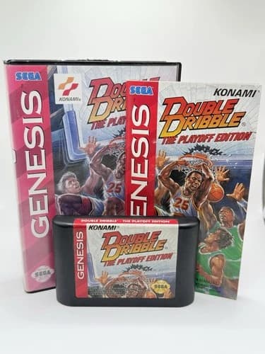 Double Dribble: The Playoff Edition (Sega Genesis, 1994) CIB, Manual, Tested