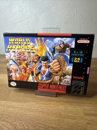 World Heroes 2 II Authentic Super Nintendo SNES CIB | Authentic Great Condition