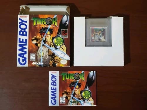 Nintendo Game Boy Turok Battle Of The Bionosaurs Complete In Box CIB original 97