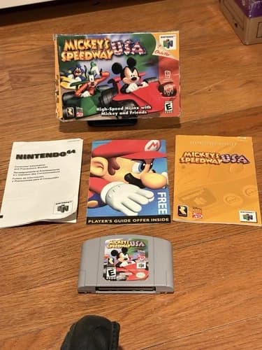 Mickey's Speedway USA N64 Nintendo 64 Complete CIB Disney Racing Game System