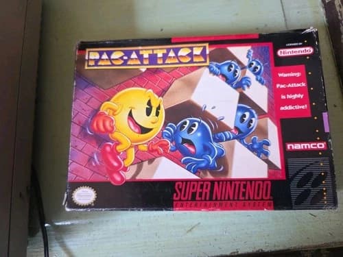 Pac-Attack (Super Nintendo Entertainment System, 1993) Complete Tested