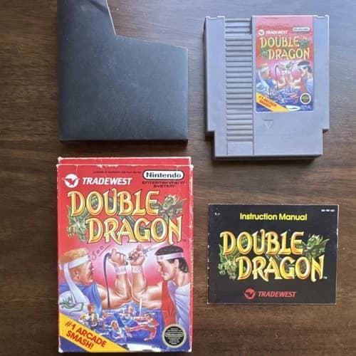 Double Dragon by Tradewest Nintendo NES 1988 Game with Box and Manual