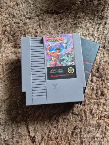 Vintage Original Nintendo NES Wizards & Warriors Authentic Game - Tested & Works