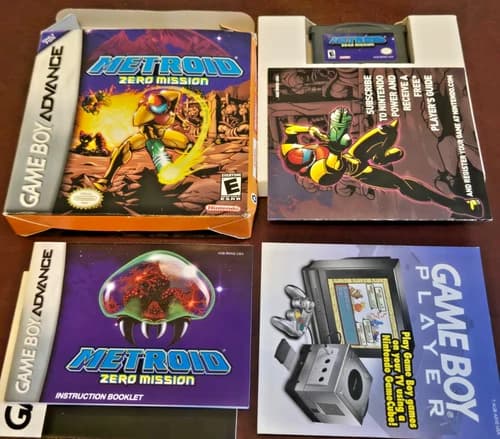 Metroid Zero Mission - Nintendo Game Boy Advance GBA - Complete CIB Authentic
