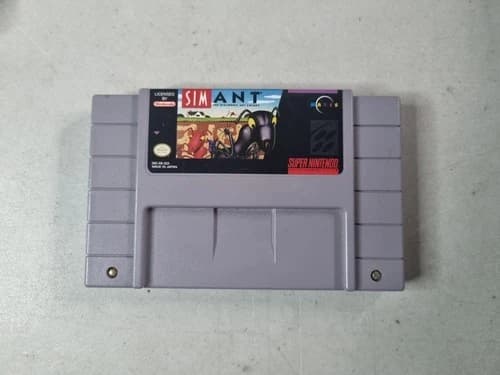 SimAnt SNES Super Nintendo - Cart Only -Authentic - Tested And Working