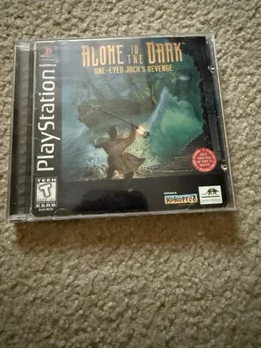 Alone in the Dark One-Eyed Jack's Revenge PS1 CIB With Reg Card Tested & Working