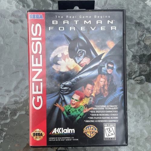 Batman Forever (Sega Genesis, 1995) CIB Manual Tested