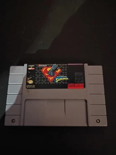 The Death and Return of Superman SNES Super Nintendo Tested Auth Clean Label