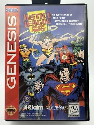 Justice League Task Force (Sega Genesis, 1995) CIB | Complete | Tested