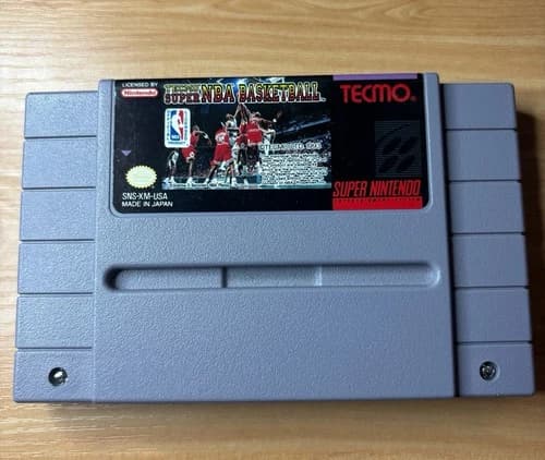 Tecmo Super NBA Basketball (Super Nintendo, 1993) SNES Game Cartridge Only