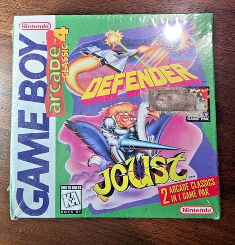 Arcade Classic 4: Defender and Joust Nintendo Game Boy | GB Complete in Box CIB