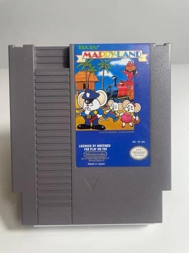 Mappy Land Nintendo NES Authentic Very Good Condition