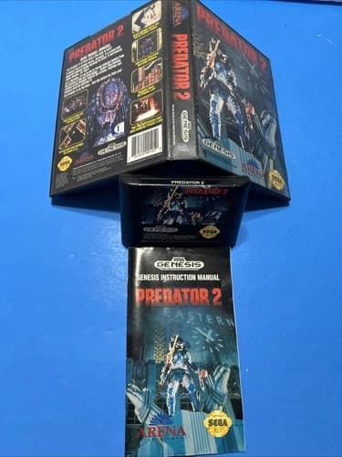 Predator 2 (Sega Genesis, 1992) complete Tested *read
