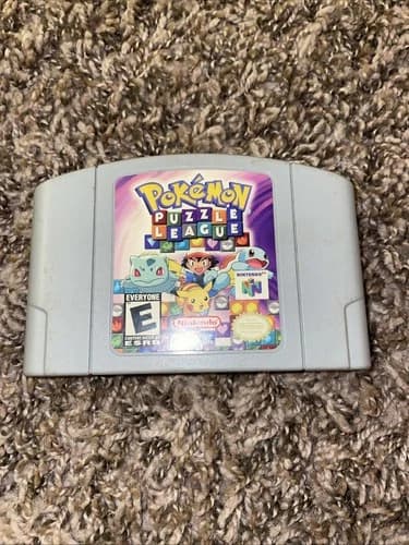 Original Pokemon Puzzle League N64 Game Authentic Tested Free Shipping