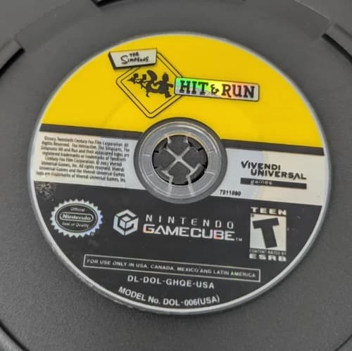 The Simpsons Hit and Run | Nintendo Gamecube | Game Only | Tested