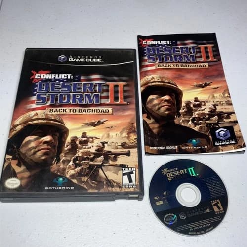Conflict: Desert Storm II 2 Back to Baghdad (Nintendo GameCube, 2004 Complete