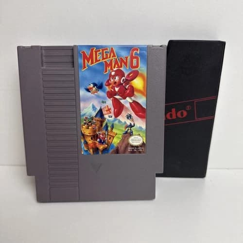 Nintendo Mega Man 6 NES 1994 Cartridge Clean Label Tested Working