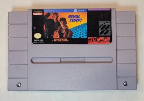 1992 Rival Turf Super Nintendo SNES Video Game Cartridge Only OEM Cart Tested