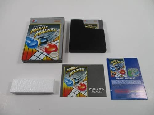 MARBLE MADNESS Nintendo NES Game Complete In Box Authentic!