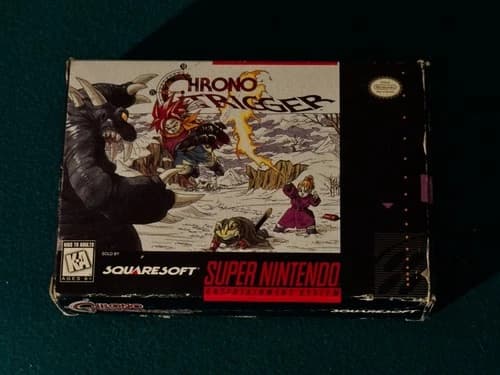 Chrono Trigger (Super Nintendo, SNES, 1995) Complete in Box CIB w/ Posters
