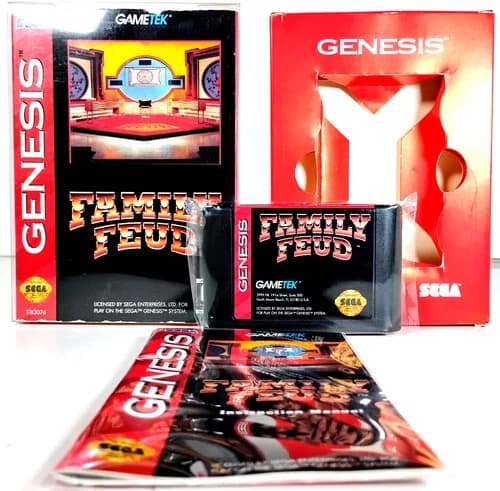 Family Feud (Sega Genesis, 1993) CIB Tested Cardboard Box
