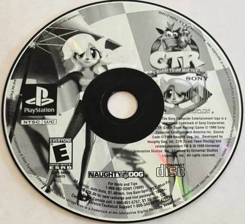 CTR: Crash Team Racing (PlayStation 1, PS1) DISC ONLY | NO TRACKING | M3162