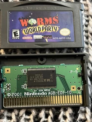 Worms World Party Nintendo Game Boy Advance GBA TESTED WORKING