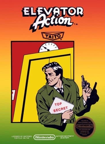 Elevator Action For Nintendo NES Vintage Arcade Stealth Very Good 4E