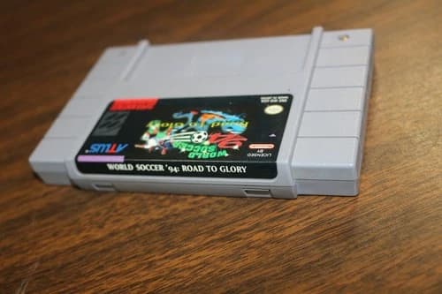 SNES Super Nintendo World Soccer 94 Road To Glory By Atlus