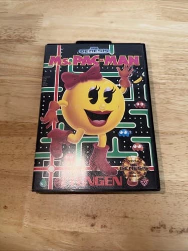 Ms. Pac-Man (Sega Genesis, 1991) Complete In Box CIB *Tested & Working*