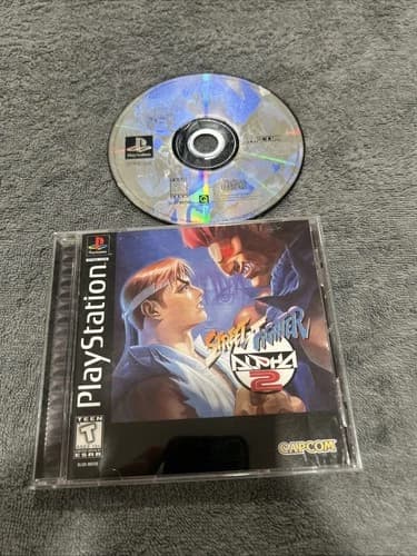 Street Fighter Alpha 2 Sony PlayStation 1 PS1 Game Complete Capcom/ Reg Card