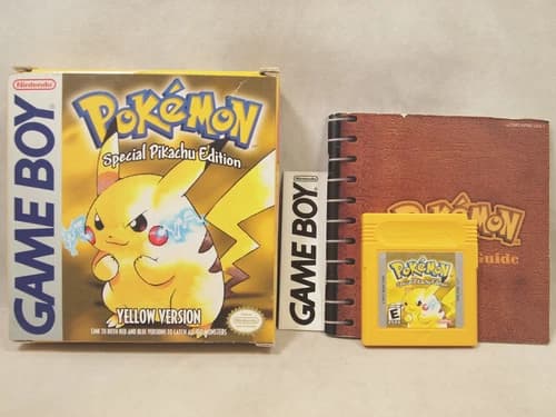 Pokemon Yellow Pikachu Version (Nintendo Game Boy) Authentic Complete in Box