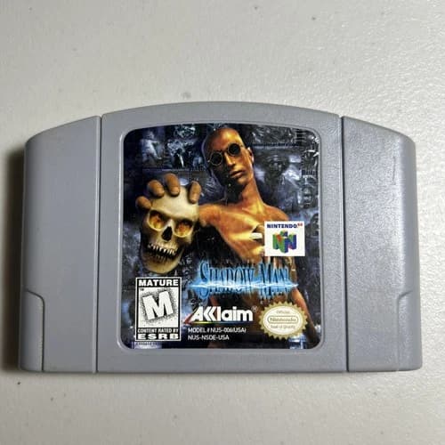Shadow Man (Nintendo 64, 1999) N64- Tested- Authentic- Cart Only