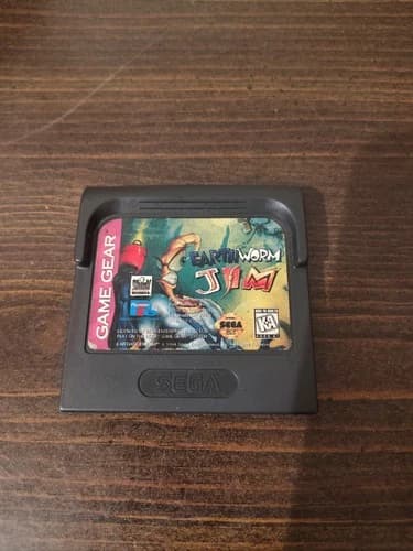 Earth Worm Jim Sega Game Gear Game Cartridge