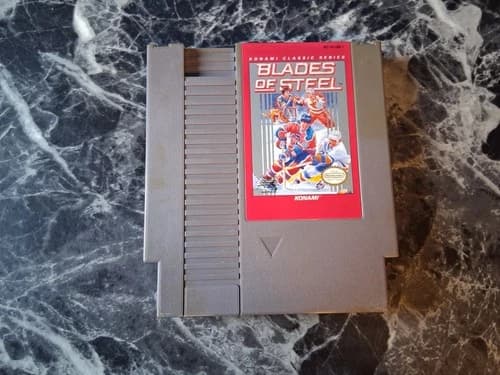 Blades of Steel Nintendo NES Red Label Authentic Tested Contacts Cleaned