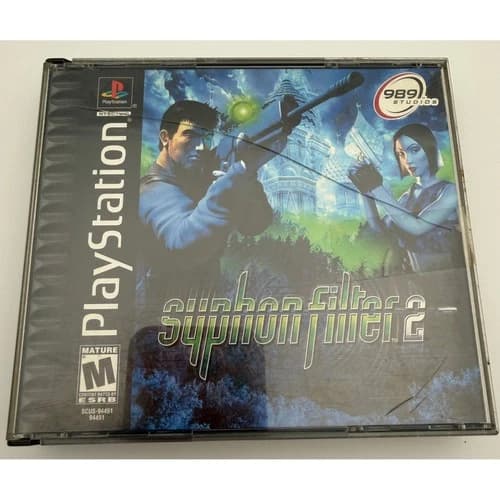 Syphon Filter 2 Sony PlayStation 1 PS1 2000 2-Disc Set 989 Studios SCUS-94451