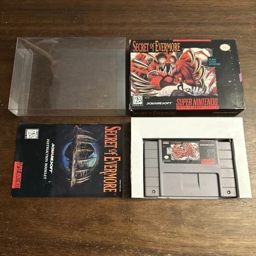 Secret of Evermore (Super Nintendo SNES, 1995) Complete CIB - Tested - Authentic