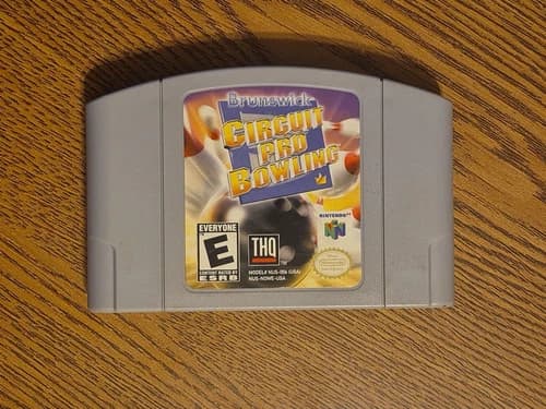 Brunswick Circuit Pro Bowling N64 (Nintendo 64, 1999) Authentic, Tested & Works!