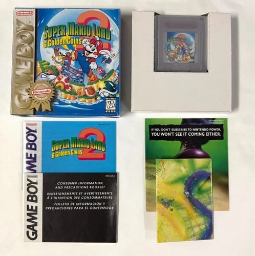 Super Mario Land 2: 6 Golden Coins (Nintendo GameBoy) Players Choice CIB