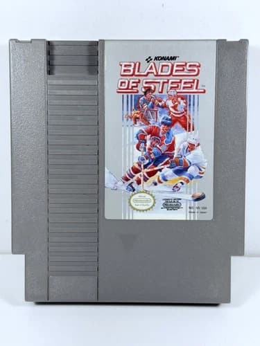 BLADES OF STEEL -- NES Nintendo Original HOCKEY Game Tested Working