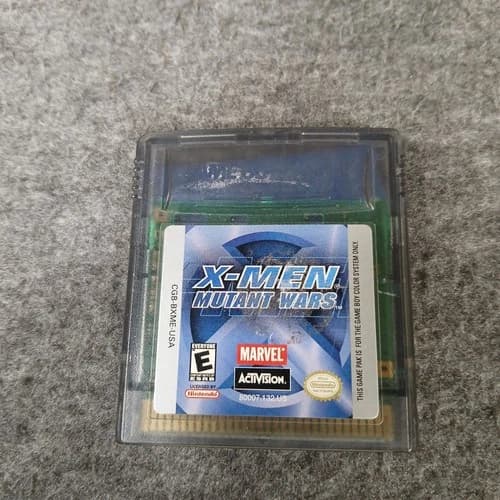 Activision X-Men Mutant Wars Game Boy Color Gray Marvel Mutant Action Game