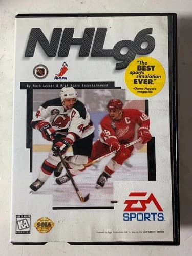 NHL 96 Sega Genesis Video Game Hockey EA Sports NHLPA CIB
