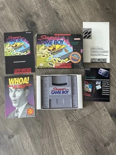 Super GameBoy Super Nintendo SNES Complete In Box w/ Inserts CIB Game Boy