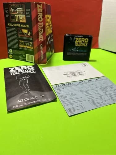 Zero Tolerance (Sega Genesis, 1994) complete Tested