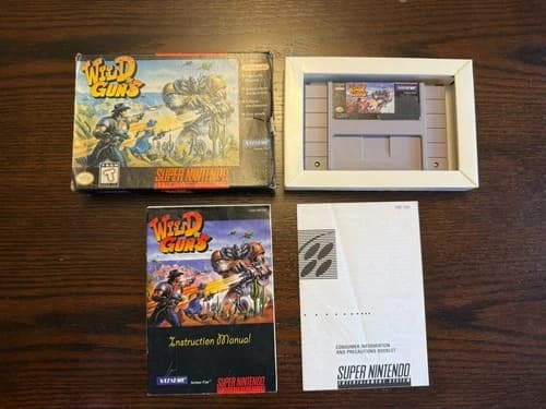 Wild Guns (SNES) Super Nintendo CIB 100% Complete Box Natsume 1995 RARE