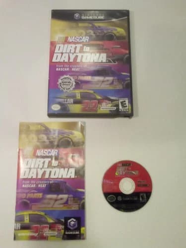 *Scratched Disc NASCAR Dirt to Daytona Nintendo GameCube Complete CIB
