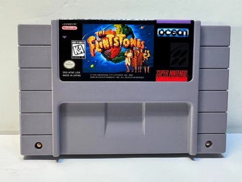 The Flintstones: The Movie (Super Nintendo SNES, 1993) Authentic. Nice labels!