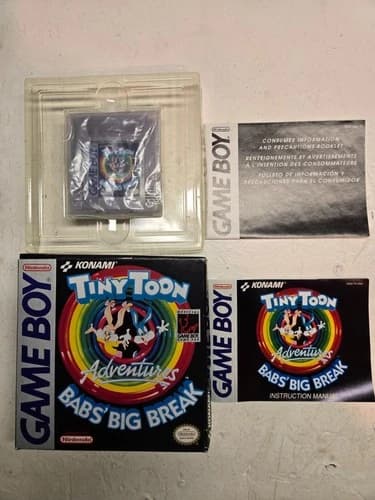 Tiny Toon Adventures: Babs' Big Break (Nintendo Game Boy, 1992) Complete/CIB