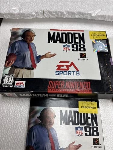 Madden NFL 98 SNES CIB Complete w/ Manual Tested and Working Super Nintendo